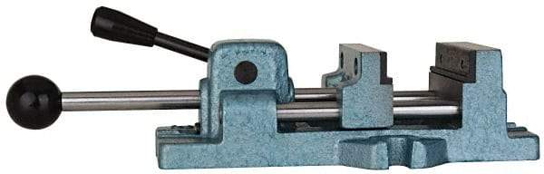 Wilton - 4-11/16" Jaw Opening Capacity x 1-5/16" Throat Depth, Horizontal Drill Press Vise - 4" Wide x 1-5/16" High Jaw, Stationary Base, Standard Speed, 14-1/2" OAL x 4.3" Overall Height, Cast Iron - Strong Tooling