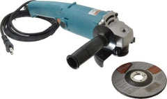 Makita - 5" Wheel Diam, 10,000 RPM, Corded Angle & Disc Grinder - 5/8-11 Spindle, 115 Volts, 9 Amps - Strong Tooling