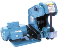 Burr King - 42 Inch Long x 1 Inch Wide Belt Grinder - 3/4 hp, 120 Volts, Vertical Belt, 530 to 5,300 Ft. per Min Belt Speed - Strong Tooling