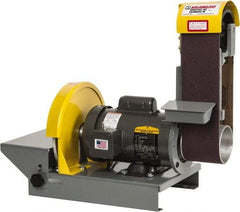 Kalamazoo - 36 Inch Long x 4 Inch Wide Belt, 10 Inch Diameter, Horizontal and Vertical Combination Sanding Machine - 1/2 HP, Single Phase - Strong Tooling