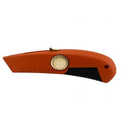 PHC - Retractable Utility Knife - 1/2" Blade, OSHA Orange Zinc Handle, 1 Blade Included - Strong Tooling