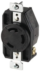 Cooper Wiring Devices - 480 VAC, 30 Amp, L8-30R NEMA, Self Grounding Receptacle - 2 Poles, 3 Wire, Female End, Black - Strong Tooling