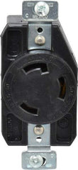 Cooper Wiring Devices - 250 VAC, 30 Amp, L6-30R NEMA, Self Grounding Receptacle - 2 Poles, 3 Wire, Female End, Black - Strong Tooling