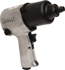 Sioux Tools - 1/2" Drive, 8,000 RPM, 425 Ft/Lb Torque Impact Wrench - Pistol Grip Handle, 1,200 IPM, 4 to 16.8 CFM, 1/4" NPT Inlet - Strong Tooling