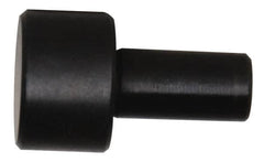 Gibraltar - 15/32" OAL, 1/4" Head Height, 3/8" OD, Low Carbon Steel, Ground, Press Fit Rest Button - Black Oxide Coating, 0.1885" Pin Diam - Strong Tooling