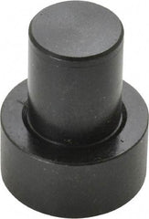 Gibraltar - 1-7/32" OAL, 1/2" Head Height, 1" OD, Low Carbon Steel, Ground, Press Fit Rest Button - Black Oxide Coating, 5/8" Pin Diam - Strong Tooling