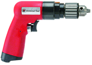 #UT8895 - 3/8" Non-Reversing - Air Powered Drill - Handle Exhaust - Strong Tooling