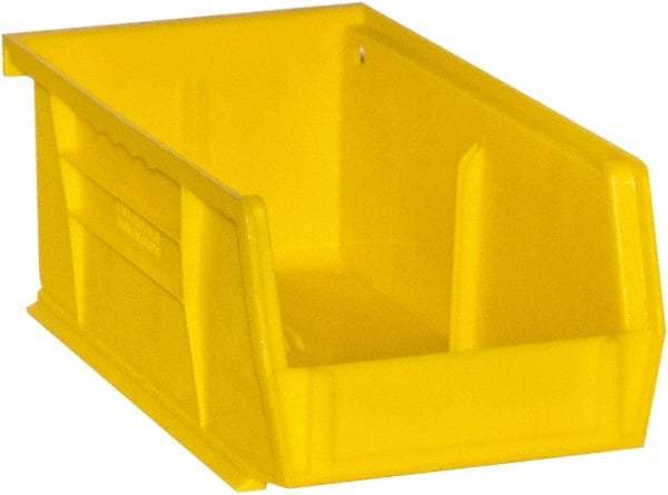 Durham - 7-7/16" Deep, Yellow Plastic Hang and Stack Bins - 3" High x 4-3/16" Wide x 7-7/16" Long - Strong Tooling