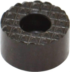 Fairlane - 5/8" Diam, 3/8" High, No. 8 C Bore SHCS, Counterbored, Extra Fine Tooth Grade Diamond Serration Tooth Pattern, High Speed Steel, Round Positioning Gripper - Black Oxide Coated - Strong Tooling