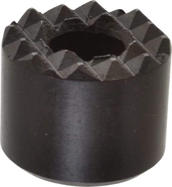 Fairlane - 5/8" Diam, 1/2" High, No. 8 C Bore SHCS, Counterbored, Fine Tooth Grade Diamond Serration Tooth Pattern, High Speed Steel, Round Positioning Gripper - Black Oxide Coated - Strong Tooling