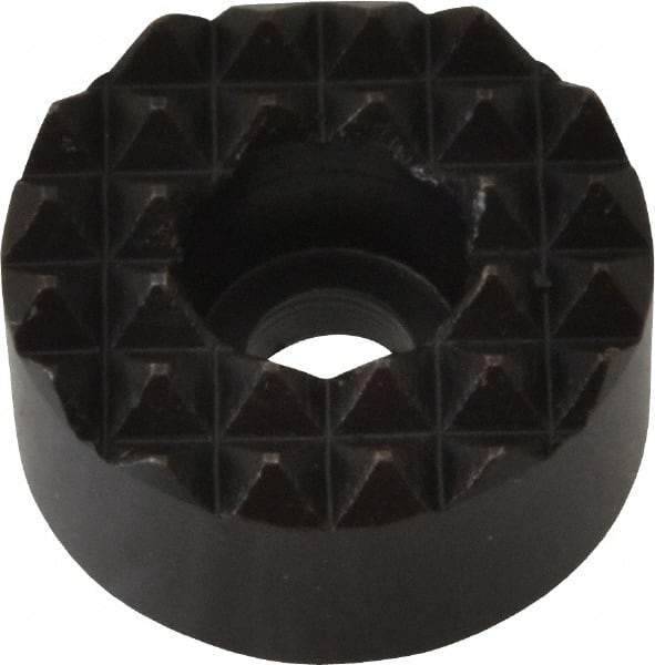 Fairlane - 3/4" Diam, 3/8" High, No. 10 C Bore SHCS, Counterbored, Fine Tooth Grade Diamond Serration Tooth Pattern, High Speed Steel, Round Positioning Gripper - Black Oxide Coated - Strong Tooling