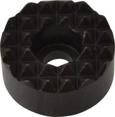 Fairlane - 3/4" Diam, 3/8" High, No. 10 C Bore SHCS, Counterbored, Fine Tooth Grade Diamond Serration Tooth Pattern, High Speed Steel, Round Positioning Gripper - Black Oxide Coated - Strong Tooling