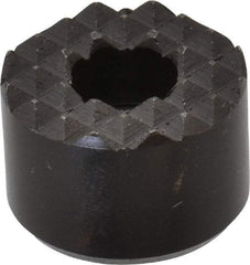 Fairlane - 3/4" Diam, 1/2" High, No. 10 C Bore SHCS, Counterbored, Fine Tooth Grade Diamond Serration Tooth Pattern, High Speed Steel, Round Positioning Gripper - Black Oxide Coated - Strong Tooling