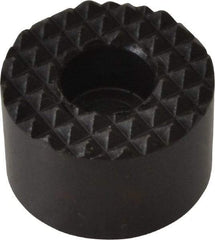 Fairlane - 3/4" Diam, 1/2" High, No. 10 C Bore SHCS, Counterbored, Extra Fine Tooth Grade Diamond Serration Tooth Pattern, High Speed Steel, Round Positioning Gripper - Black Oxide Coated - Strong Tooling