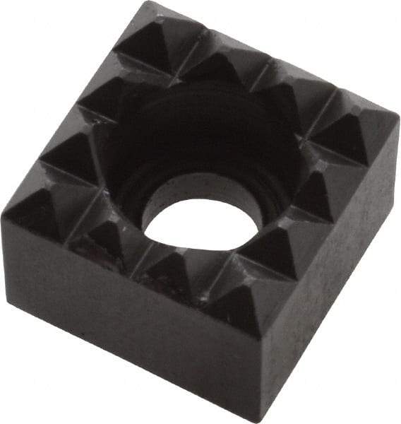 Fairlane - 1/2" Square, 3/8" High, #10 C Bore SHCS Size, Fine Tooth Grade, Diamond Serration, High Speed Steel, Square Positioning Gripper - 0.03 x 45A° Chamfer, 1/4" Counterbore Depth, Black Oxide Finish - Strong Tooling