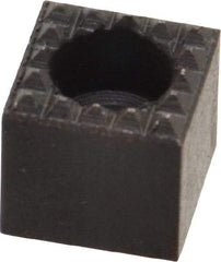 Fairlane - 1/2" Square, 1/2" High, #10 C Bore SHCS Size, Extra Fine Tooth Grade, Diamond Serration, High Speed Steel, Square Positioning Gripper - 0.03 x 45A° Chamfer, 1/4" Counterbore Depth, Black Oxide Finish - Strong Tooling