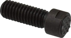 Fairlane - Serrated Tooth, 3/8-16, 1/8" Internal Hex, 1" Shank Length, 1" Thread Length, Black Oxide Finish, Round Head, Adjustable Positioning Gripper - 3/8" Pad Diam, 1/2" Hex, 0.15" Head Height, Extra Fine Tooth Grade - Strong Tooling