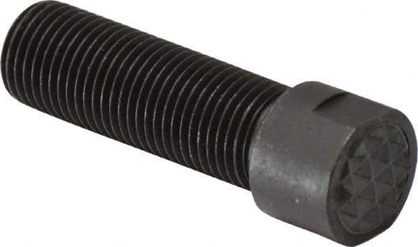 Fairlane - Serrated Tooth, 1/2-20, 3/16" Internal Hex, 1-1/2" Shank Length, 1-1/2" Thread Length, Black Oxide Finish, Round Head, Adjustable Positioning Gripper - 1/2" Pad Diam, 5/8" Hex, 1/4" Head Height, Fine Tooth Grade - Strong Tooling