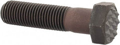 Fairlane - Serrated Tooth, 3/8-24, 1-1/2" Shank Length, 1-1/8" Thread Length, Black Oxide Finish, Hex Head, Adjustable Positioning Gripper - 1/2" Pad Diam, 9/16" Hex, 9/32" Head Height, Fine Tooth Grade - Strong Tooling