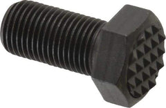 Fairlane - Serrated Tooth, 1/2-20, 1" Shank Length, 1" Thread Length, Black Oxide Finish, Hex Head, Adjustable Positioning Gripper - 5/8" Pad Diam, 3/4" Hex, 23/64" Head Height, Fine Tooth Grade - Strong Tooling