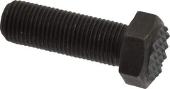 Fairlane - Serrated Tooth, 1/2-20, 1-1/2" Shank Length, 1-1/2" Thread Length, Black Oxide Finish, Hex Head, Adjustable Positioning Gripper - 5/8" Pad Diam, 3/4" Hex, 23/64" Head Height, Fine Tooth Grade - Strong Tooling