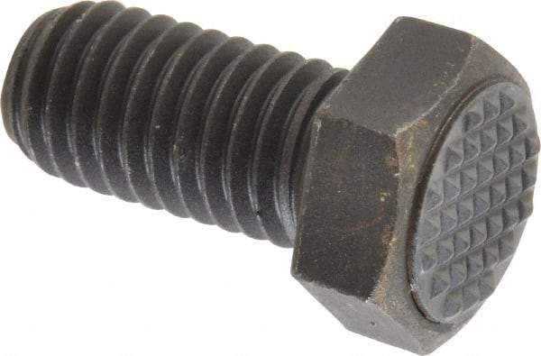 Fairlane - Serrated Tooth, 1/2-13, 1" Shank Length, 1" Thread Length, Black Oxide Finish, Hex Head, Adjustable Positioning Gripper - 5/8" Pad Diam, 3/4" Hex, 23/64" Head Height, Extra Fine Tooth Grade - Strong Tooling