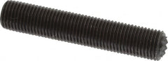 Fairlane - Serrated Tooth, 3/8-24, 3/16" Internal Hex, 2" Thread Length, Black Oxide Finish, Fully Threaded, Adjustable Positioning Gripper - 1/4" Pad Diam, Extra Fine Tooth Grade - Strong Tooling