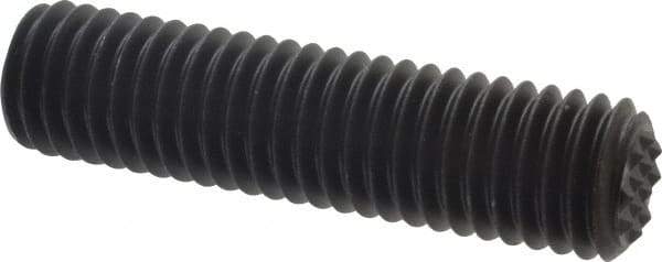 Fairlane - Serrated Tooth, 1/2-13, 1/4" Internal Hex, 2" Thread Length, Black Oxide Finish, Fully Threaded, Adjustable Positioning Gripper - 3/8" Pad Diam, Extra Fine Tooth Grade - Strong Tooling