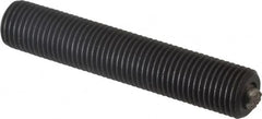 Fairlane - 3/8-24, 2" Thread Length, 3/16" Ball Diam, Serrated Ball Pad Surface, Alloy Steel, Black Oxide, Threaded, Swivel Action Gripper Assemblies - 5/32" Contact Diam, High Speed Steel Ball - Strong Tooling