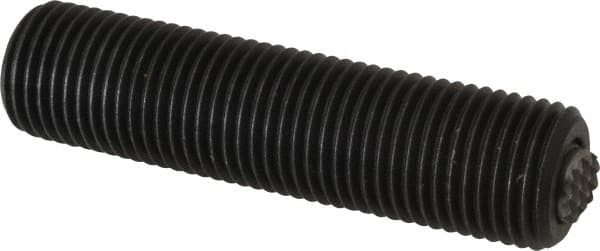 Fairlane - 1/2-20, 2" Thread Length, 9/32" Ball Diam, Serrated Ball Pad Surface, Alloy Steel, Black Oxide, Threaded, Swivel Action Gripper Assemblies - 1/4" Contact Diam, High Speed Steel Ball - Strong Tooling