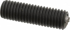 Fairlane - 5/8-11, 2" Thread Length, 3/8" Ball Diam, Serrated Ball Pad Surface, Alloy Steel, Black Oxide, Threaded, Swivel Action Gripper Assemblies - 5/16" Contact Diam, High Speed Steel Ball - Strong Tooling