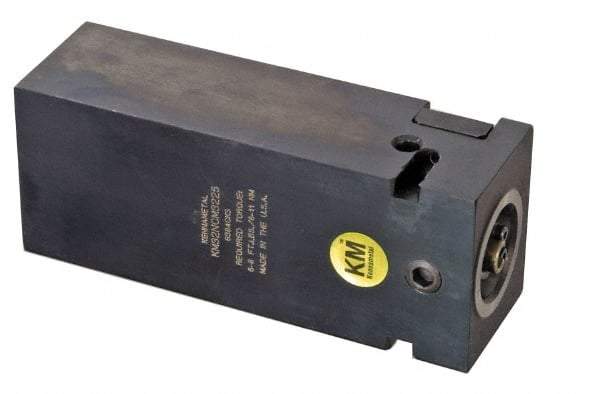 Kennametal - Neutral Cut, KM40 Modular Connection, Square Shank Lathe Modular Clamping Unit - 64mm Square Shank Length, 44mm Square Shank Width, 150mm OAL, Through Coolant, Series NCM Square Shank Replacement - Exact Industrial Supply