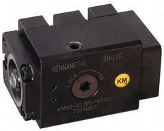 Kennametal - Right Hand Cut, KM32 Modular Connection, Square Shank Lathe Modular Clamping Unit - 1.89" Square Shank Length, 1-1/2" Square Shank Width, 3.122" OAL, Through Coolant, Series CLSR Square Shank - Exact Industrial Supply