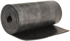 Made in USA - 3/32" Thick x 6" Wide x 5' Long Black Buna-N Rubber Roll - Stock Length, Plain Back, 50 Shore A Durometer, 2,500 psi Tensile Strength, -20°F to 170°F - Strong Tooling