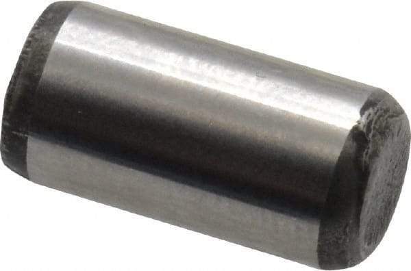 Value Collection - 1/4" Diam x 1/2" Pin Length Alloy Steel Oversized Dowel Pin - C 50-58 Hardness, 12,800 Lb Breaking Strength, 1 Beveled & 1 Rounded End - Strong Tooling