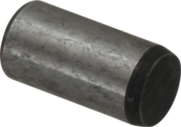 Value Collection - 3/8" Diam x 3/4" Pin Length Alloy Steel Oversized Dowel Pin - C 50-58 Hardness, 28,700 Lb Breaking Strength, 1 Beveled & 1 Rounded End - Strong Tooling