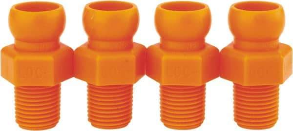 Loc-Line - 4 Piece, 1/4" Hose ID, Male to Female Coolant Hose Connector - 1/8" NPT, For Loc-Line Modular Hose Systems - Strong Tooling