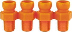 Loc-Line - 4 Piece, 1/4" Hose ID, Male to Female Coolant Hose Connector - 1/8" NPT, For Loc-Line Modular Hose Systems - Strong Tooling