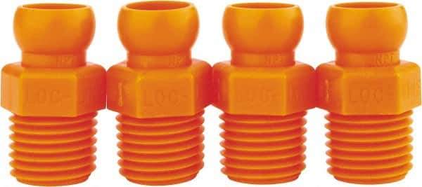 Loc-Line - 4 Piece, 1/4" Hose ID, Male to Female Coolant Hose Connector - 1/4" NPT, For Loc-Line Modular Hose Systems - Strong Tooling