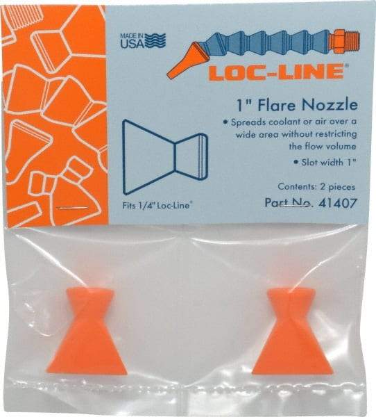 Loc-Line - 1/4" Hose Inside Diam x 1" Nozzle Diam, Coolant Hose Nozzle - For Use with Loc-Line Modular Hose System, 2 Pieces - Strong Tooling