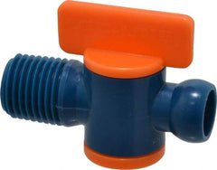 Loc-Line - 2 Piece, 1/4" ID Coolant Hose NPT Valve - Male to Female Connection, Acetal Copolymer Body, 1/4 NPT, Use with Loc-Line Modular Hose Systems - Strong Tooling