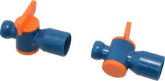 Loc-Line - 2 Piece, 1/4" ID Coolant Hose Valve Pack - Female to Male Connection, Acetal Copolymer Body, 1/4 NPT, Use with Loc-Line Modular Hose Systems - Strong Tooling