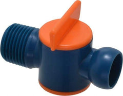 Loc-Line - 2 Piece, 1/2" ID Coolant Hose NPT Valve - Male to Female Connection, Acetal Copolymer Body, 1/2 NPT, Use with Loc-Line Modular Hose Systems - Strong Tooling