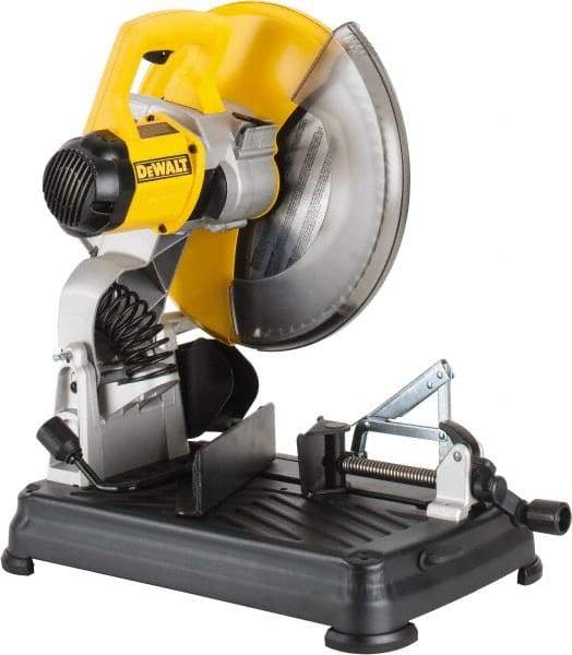 DeWALT - 14" Blade Diam, 1" Arbor Hole, Miter Multi-Cutter Metal Cutting Chop & Cutoff Saw - 1,300 RPM, 4 hp, 120 Volts, 1 Phase - Strong Tooling