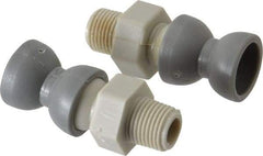 Cedarberg - 2 Piece, 1/4" Hose ID, Female to Male Coolant Hose Pipe Thread Connector - 1/8" NPT, For Snap-Loc Modular Hose Systems - Strong Tooling