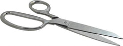 Heritage Cutlery - 3-1/2" LOC, 8-1/2" OAL Chrome Plated Standard Shears - Right Hand, Metal Straight Handle, For General Purpose Use - Strong Tooling