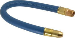 Coilhose Pneumatics - 18" Hose Length, 1/2" Nozzle Diam, 1/2" Hose ID, Coolant Hose - 1/2" NPT For Mist Coolant Systems - Strong Tooling