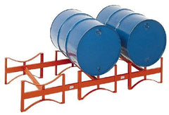 Made in USA - 2,400 Lb Load Capacity, 55 Gal Drum Storage Rack - 71-1/2" Wide x 12-1/2" High - Strong Tooling