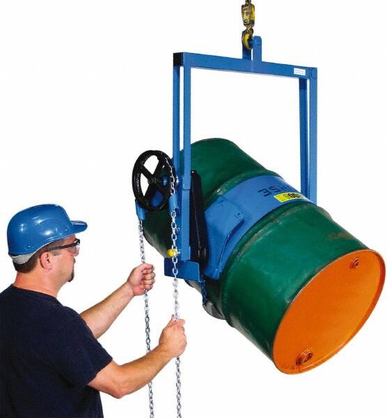 Made in USA - 1,500 Lb Load Capacity, 55 Gal Drum Carrier - 10" Wide x 39" High - Strong Tooling