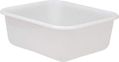 Rubbermaid - 2.8 Gal, White Polyethylene Tote Container - Nesting, 14.4" Long x 12.4" Wide x 5.4" High - Strong Tooling